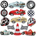 Race car balloon accents